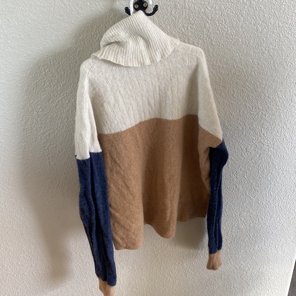 Madewell Hickory Colorblock Turtleneck Wool Sweater - Picture 5 of 5